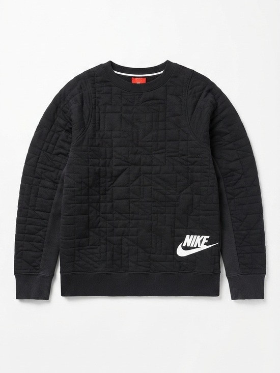 Nike Tops - Nike Black Quilted Crew neck